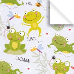 Kinder Geschenkpapier Bogen Frosch & Libelle