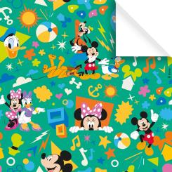 Disney Geschenkpapier Mickey's Abenteuer grün