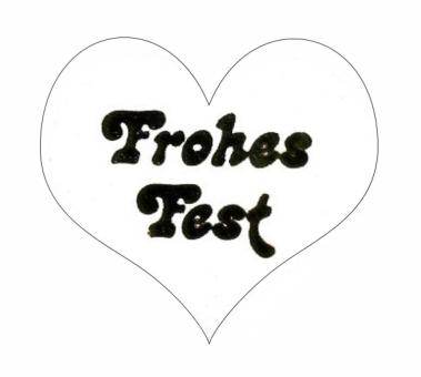 Etiketten Frohes Fest weiss/gold Herz 25 x 25 mm 