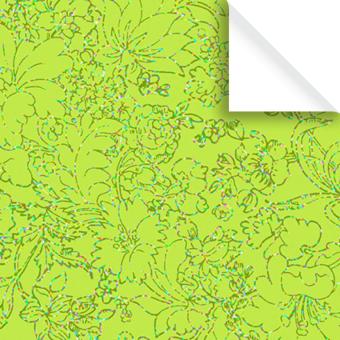 Geschenkpapier Bogen Blumenornament hellgrün 