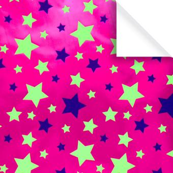 Geschenkpapier Weihnachten Bogen Sternen pink 