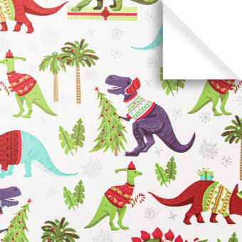 Kinder Geschenkpapier Weihnachten Rollen, Dino 