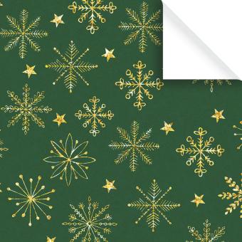 Geschenkpapier Weihnachten Bg. Holo Sterne grün 
