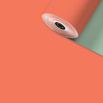 Uni Geschenkpapier Duplo orange & mint 50cm