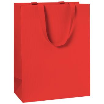 Kordeltragetachen mit Ripsband One Colour 23 x 13 x 30cm | rot