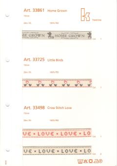 Cross Stitch Love Geschenkband 15mm x 20m grau 33498 15 20-2