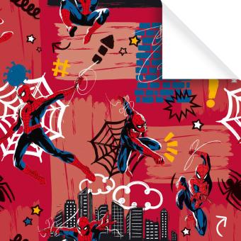 Marvel Geschenkpapier Rollen, Spiderman Stadt rot 