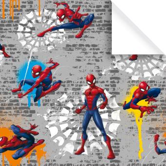 Marvel Geschenkpapier Rollen, Spiderman silber 