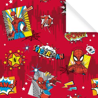 Marvel Geschenkpapier Rollen, Spiderman Comic rot 