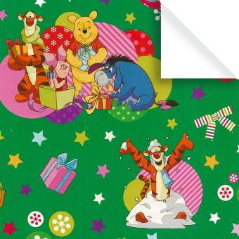 XMAS Disney Geschenkpapier Rollen, Winnie grün 