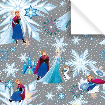 Disney Geschenkpapier Rollen, Frozen Eisstern silb 