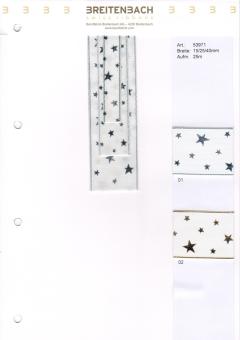 Sternen Brillant Geschenkband 40mm x 25m weiss 40 mm | -01
