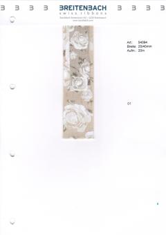 Natur Rosen Geschenkband 40mm x 20m natur 40 mm
