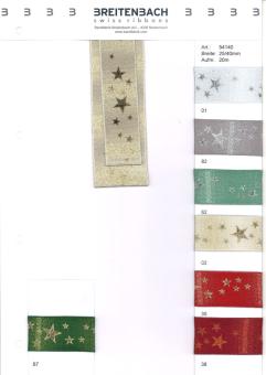 Sternen Lurex Geschenkband 15mm | -02