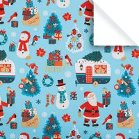 Santa Ferien Kinder Geschenkpapier Weihnachten Bg.