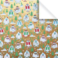 Yeti Gold Kinder Geschenkpapier Weihnachten Bg.