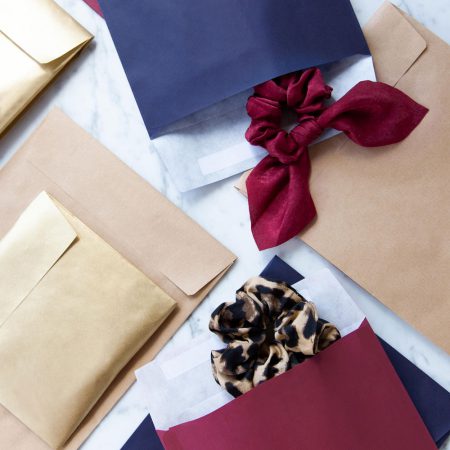 Geschenkbeutel m. Klebeverschluss Uni schwarz,