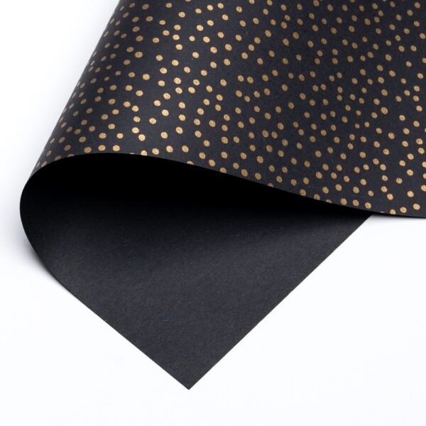 Dots Schwarz Recycling Geschenkpapier Bogen