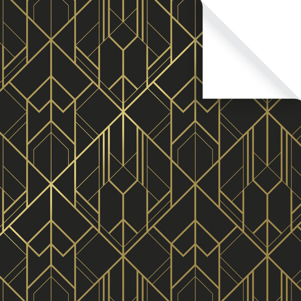Graphic Stripes Schwarz Geschenkpapier Bogen