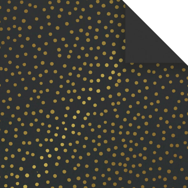 Dots Schwarz Recycling Geschenkpapier Bogen
