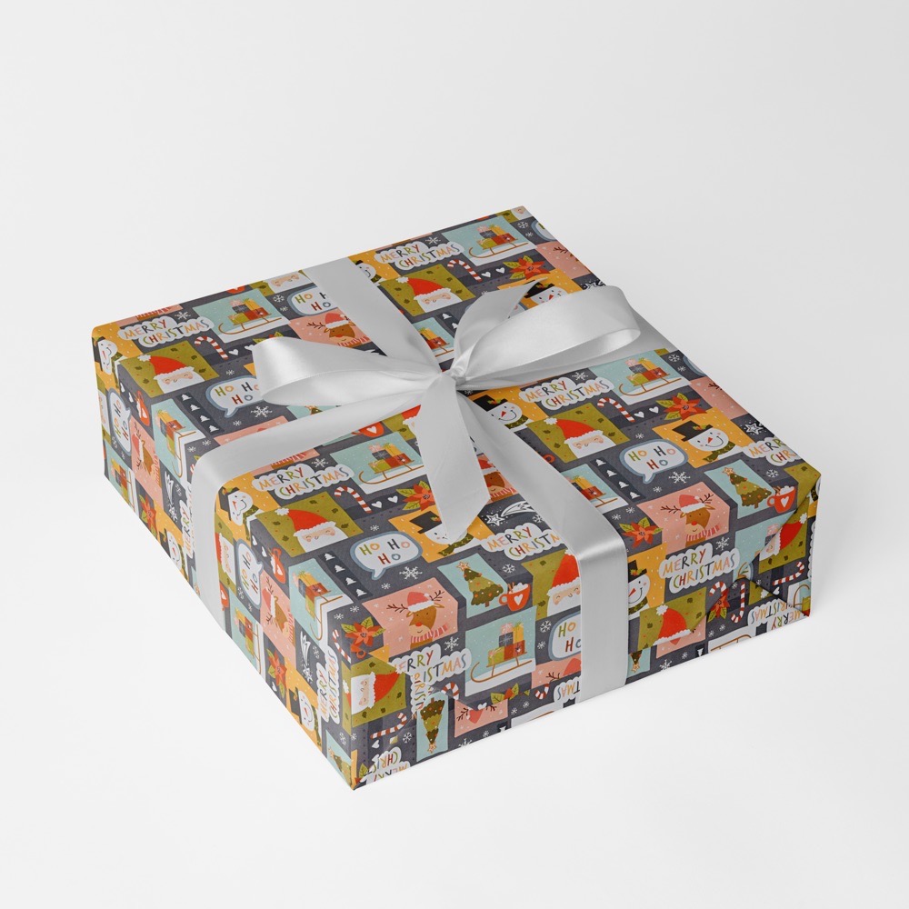Cartoon Kinder Geschenkpapier Weihnachten Bogen