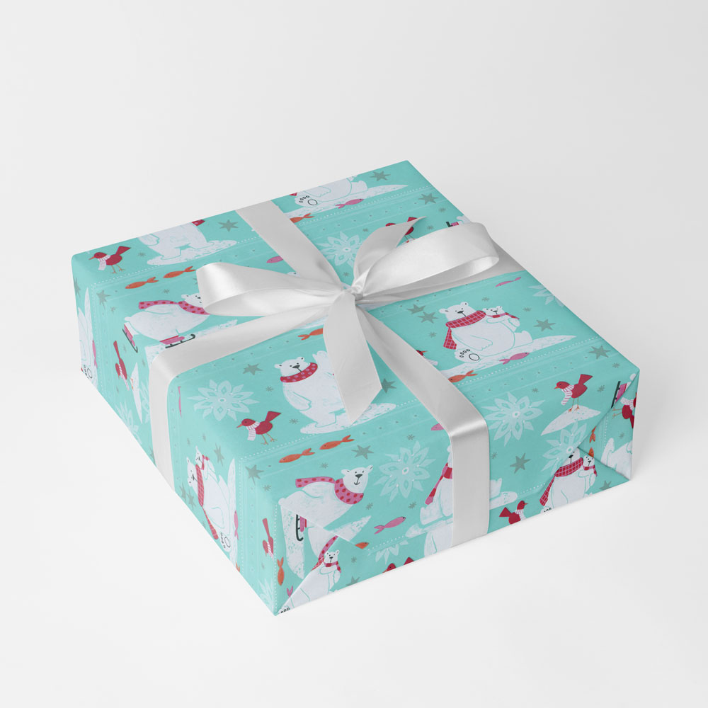 Trondheim Geschenkpapier Weihnachten Bogen