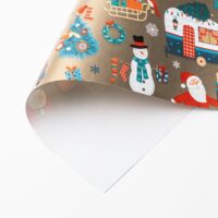 Santa Ferien Kinder Geschenkpapier Weihnachten Bg.
