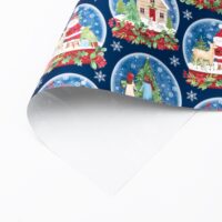 Schneekugel Kinder Geschenkpapier Weihnachten