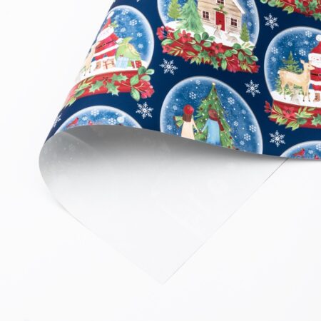 Schneekugel Kinder Geschenkpapier Weihnachten