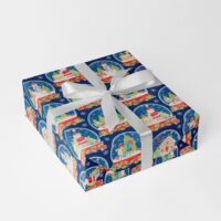 Schneekugel Kinder Geschenkpapier Weihnachten