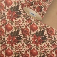 Granatapfel Recycling Geschenkpapier Rolle