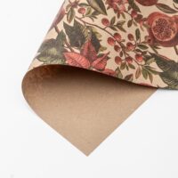 Granatapfel Recycling Geschenkpapier Rolle