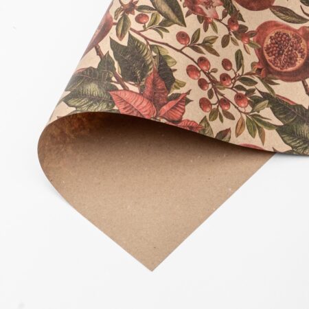 Granatapfel Recycling Geschenkpapier Rolle