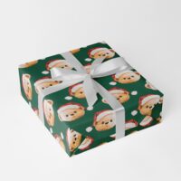 Teddilino Grün Kinder Geschenkpapier Weihnachten