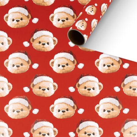 Teddilino Rot Kinder Kurzrollen Geschenkpapier