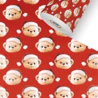 Teddilino Rot Kinder Geschenkpapier Weihnachten
