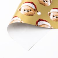 Teddilino Gold Kinder Geschenkpapier Weihnachten