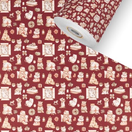 Miezmas Rot Kinder Geschenkpapier Weihnachten