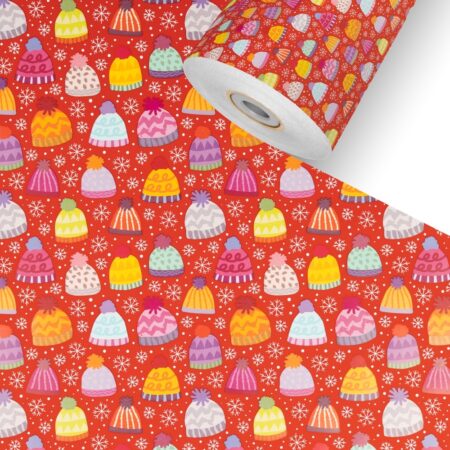 Mützli Rot Kinder Geschenkpapier Weihnachten