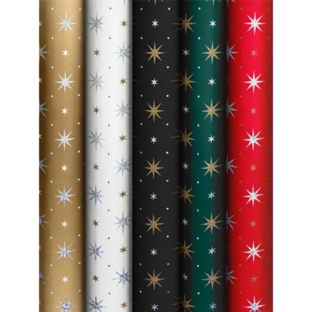 Glittering Stars Kurzrollen Geschenkpapier