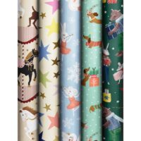 XMAS Carousel Kurzrollen Geschenkpapier