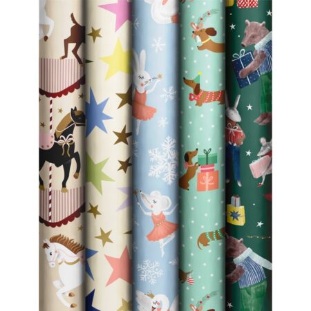 XMAS Carousel Kurzrollen Geschenkpapier