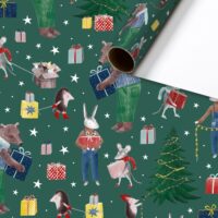 XMAS Carousel Kurzrollen Geschenkpapier