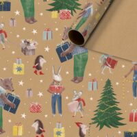 Festive Kids Kurzrollen Geschenkpapier