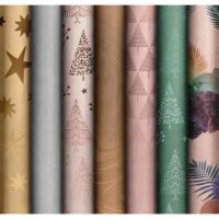 Basic Christmas Elegant Kurzrollen Geschenkpapier