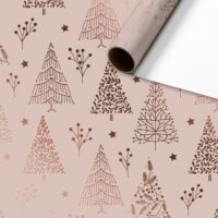 Basic Christmas Elegant Kurzrollen Geschenkpapier