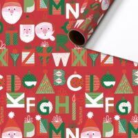 Basic Christmas Kids Kurzrollen Geschenkpapier