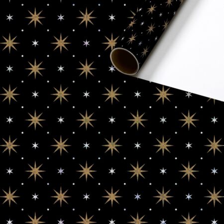 Zidonia Schwarz Kurzrollen Geschenkpapier