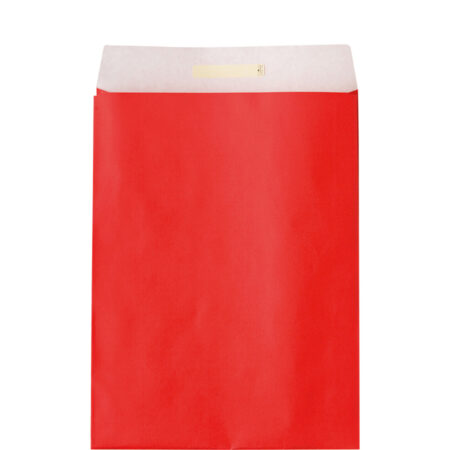 Geschenkbeutel m. Klebeverschluss Uni rot,