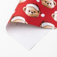 Teddilino Rot Kinder Geschenkpapier Bogen